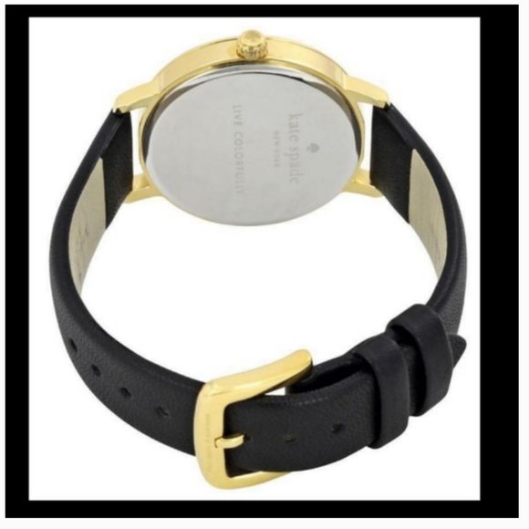 kate spade Metro Street Signs black leather watch nwot - Picture 4 of 7